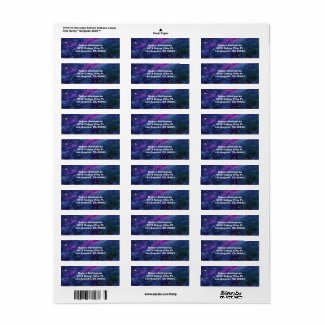 Stars in Tarantula Nebula Blue Hue, ZGOS, Address Label