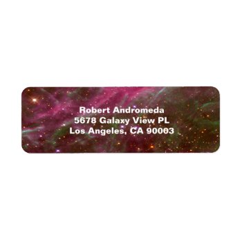 Stars In Tarantula Nebula Pink Hue Zgos  Address Label by galaxyofstars at Zazzle