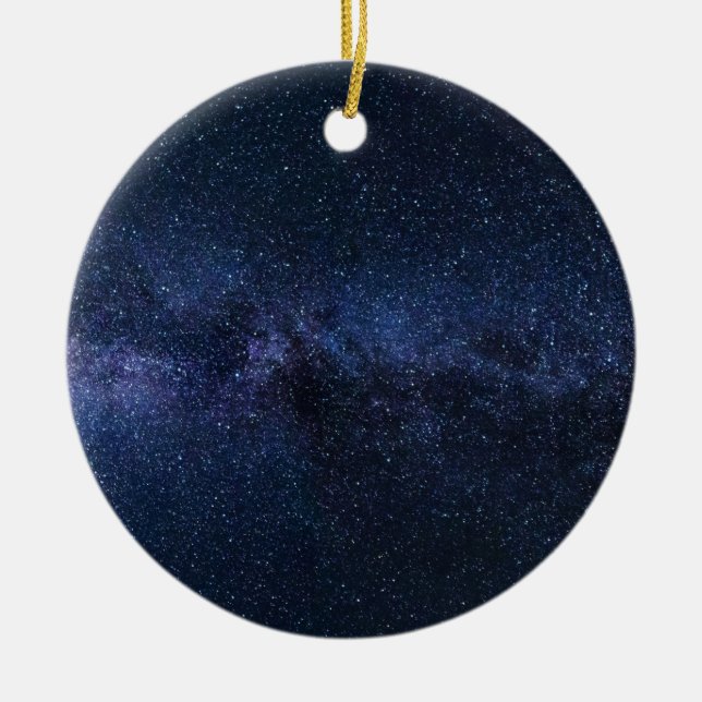 Stars in the Milky Way Ceramic Ornament (Front)