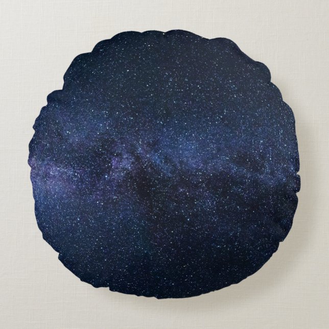 Stars in the Milky Way Round Pillow (Front)