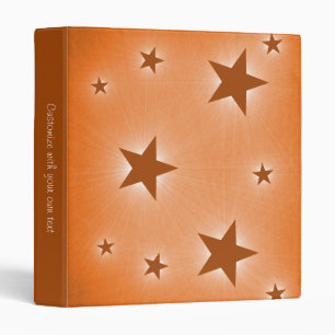 Stars in the Night Sky Binder, Orange (1 inch) 3 Ring Binder