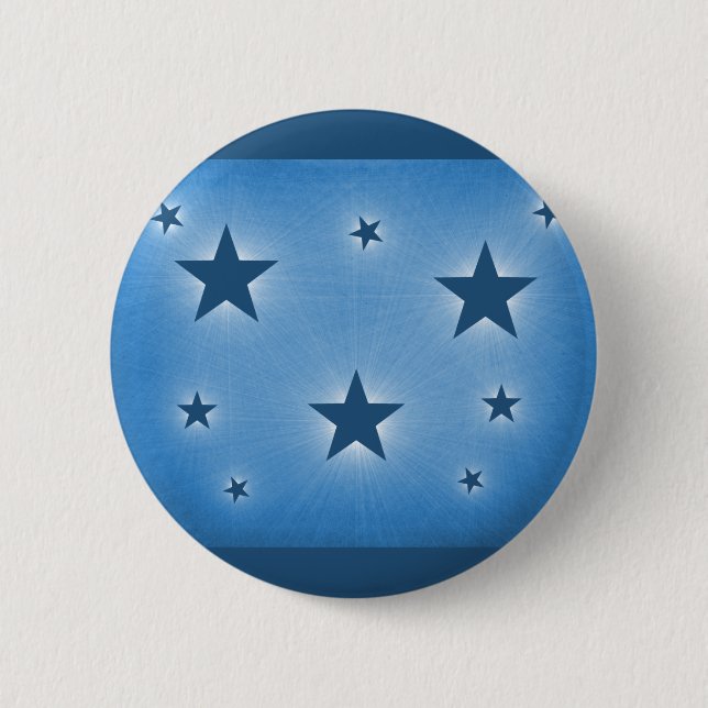 Stars in the Night Sky Button, Blue Button (Front)