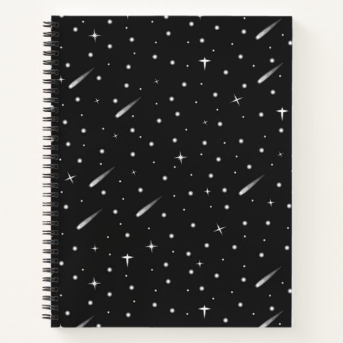 Stars in the night sky pattern notebook