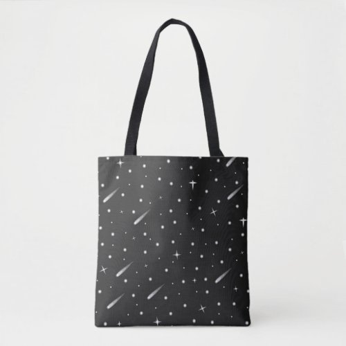 Stars in the night sky pattern tote bag