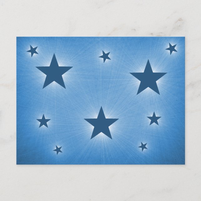 Stars in the Night Sky Postcard, Blue Postcard (Front)