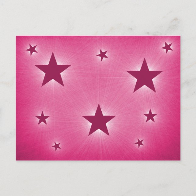 Stars in the Night Sky Postcard, Magenta Postcard (Front)