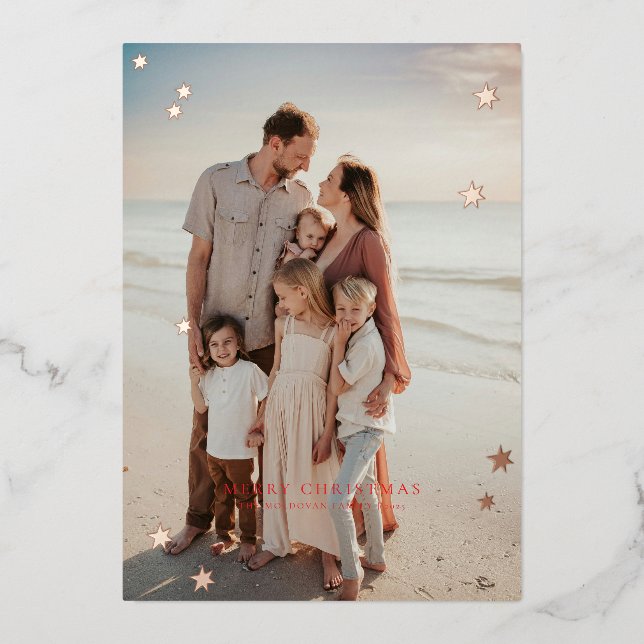 Stars in the Sky Foil Christmas Card (Front)