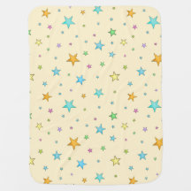Stars in the sky yellow baby blanket