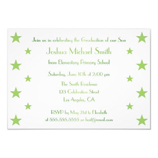 stars kids custom graduation party invitation card zazzle com