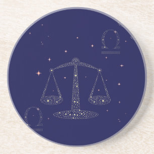 stars libra drink coaster