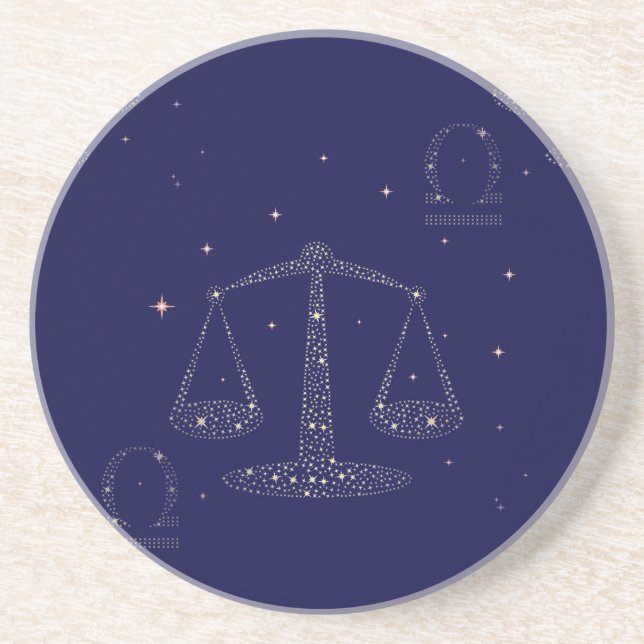 stars libra drink coaster (Front)