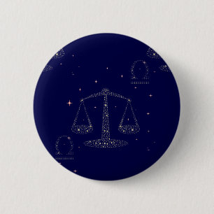 stars libra pinback button