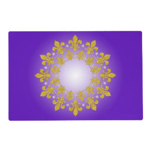 Stars & Lily Circle gold silver I + your backgr. Placemat