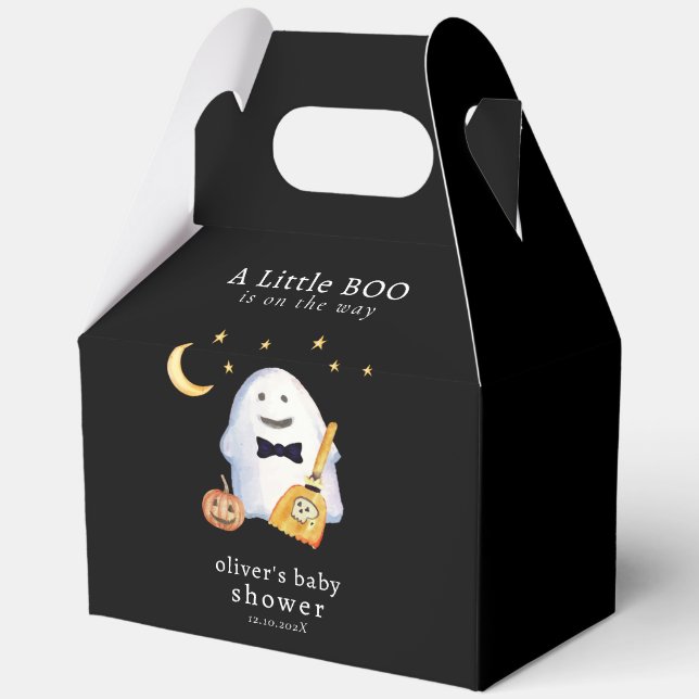  Stars Little Boo Ghost Hollaween Baby Shower  Favor Boxes (Front)