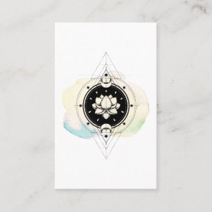 *~* Stars Lotus Sacred Symbol To Nirvana Moon Yoga Business Card