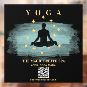 ** Stars Mindfulness Reiki Yoga Man Meditation Window Cling