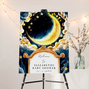 Stars Moon Celestial Baby Shower Welcome Sign