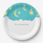 Stars Moon & Clouds Baby Shower Party Plates