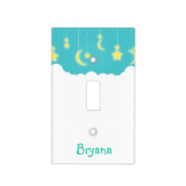 Stars Moon & Clouds Nursery Light Switch Cover
