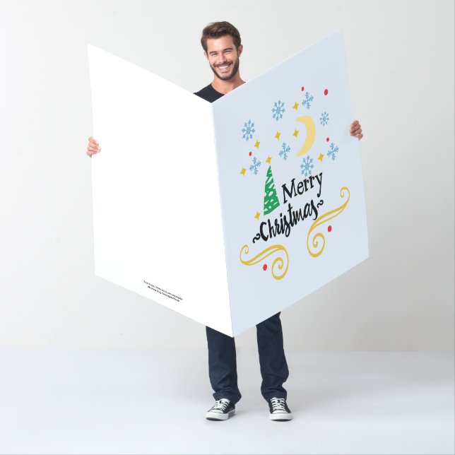 Stars, Moon, Snowflakes, and Merry Christmas, ZSSG Card (In Situ)