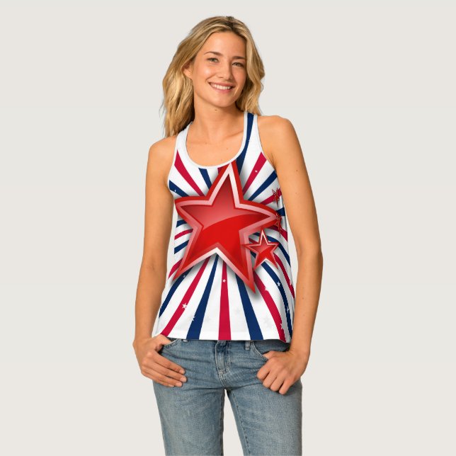 Stars 'n Stripes Freedom Tank Top (Front Full)