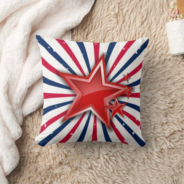 Stars 'n Stripes Freedom Throw Pillow (Blanket)