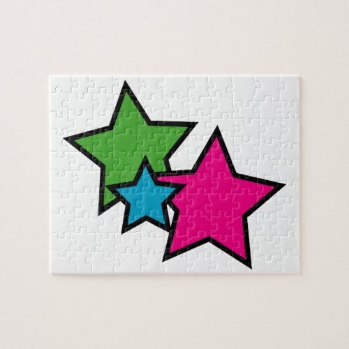 Stars Neon Color Jigsaw Puzzle