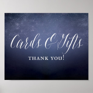 Stars Night Celestial Wedding Cards and Gifts Sign