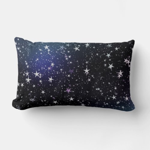 Stars night sky lumbar pillow