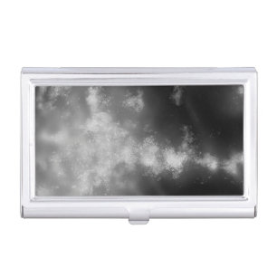 Stars Night Sky Midnight Gray Monochrome  Business Card Case