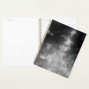 Stars Night Sky Midnight gray monochrome Milky Way Planner