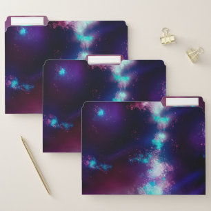 Stars Night Sky neon light Milky Way File Folder