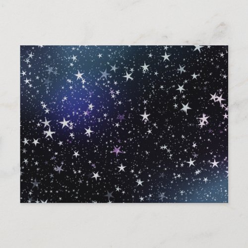 Stars night sky postcard