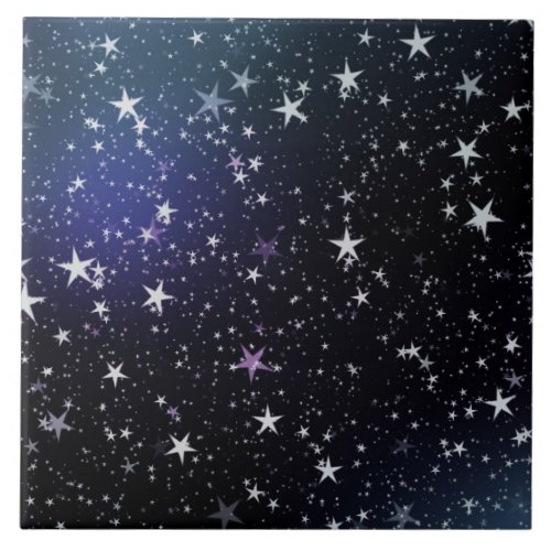 Stars night sky tile