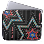 STARS of David and Stripes v2 (Personalized) Laptop Sleeve