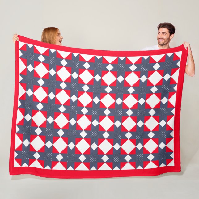 Stars Of Hope Americana Shower Fleece Blanket (In Situ)
