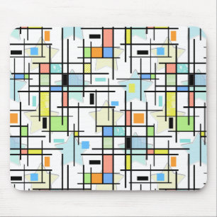 Stars on a checkered background. mouse pad