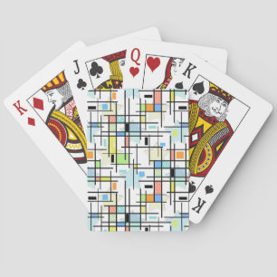 Stars on a checkered background. poker cards