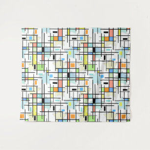 Stars on a checkered background. tapestry