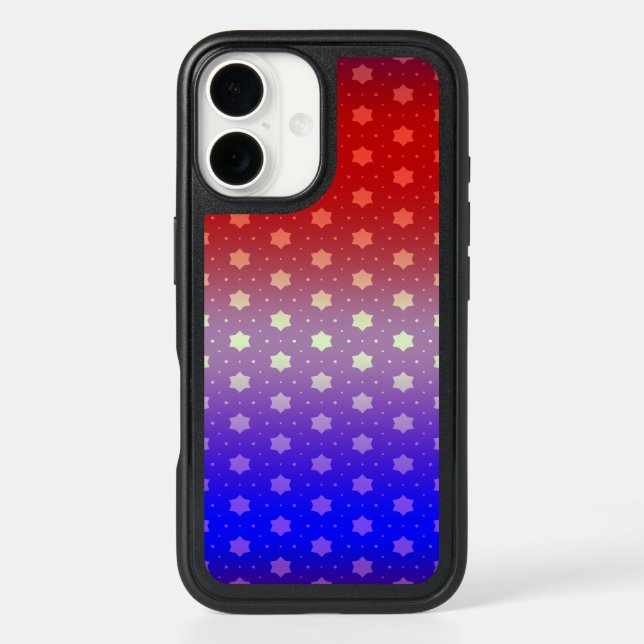 Stars On A Red White And Blue Background Otterbox iPhone Case (Back)