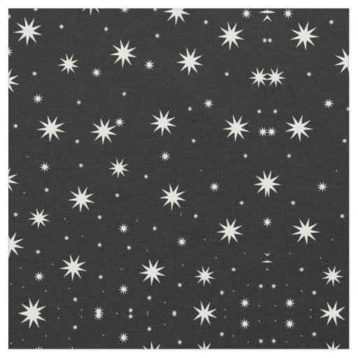 Stars on Black Fabric