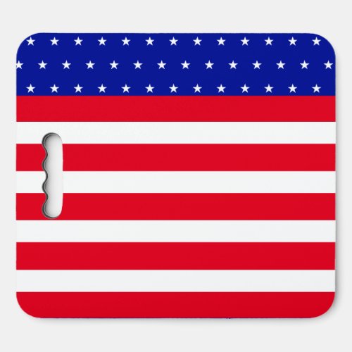 Stars on Blue and Red White Stripes Seat Cushion