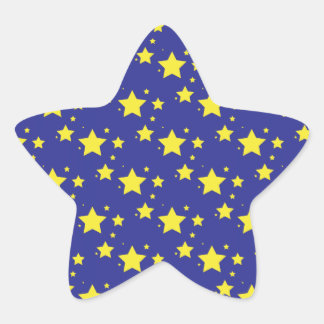 Stars on Blue Background Sticker