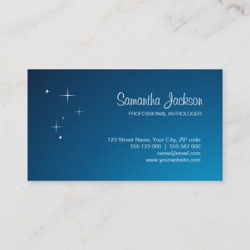 Stars On Blue business card