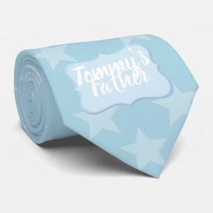 Stars on Blue for New Dad of a Boy Neck Tie
