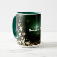 Stars on Christmas Tree Night Sky Combo Mug