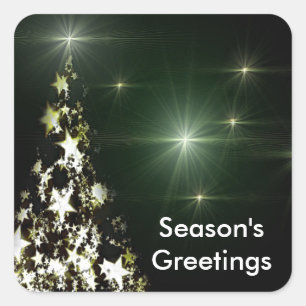 Stars on Christmas Tree Night Sky Stickers