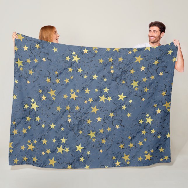 Stars on different colors Fleece Blanket (In Situ)