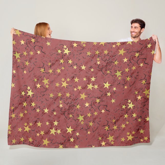 Stars on different colors Fleece blanket (In Situ)