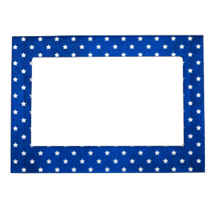 Stars On Fabric Texture by Shirley Taylor Magnetic Picture Frame